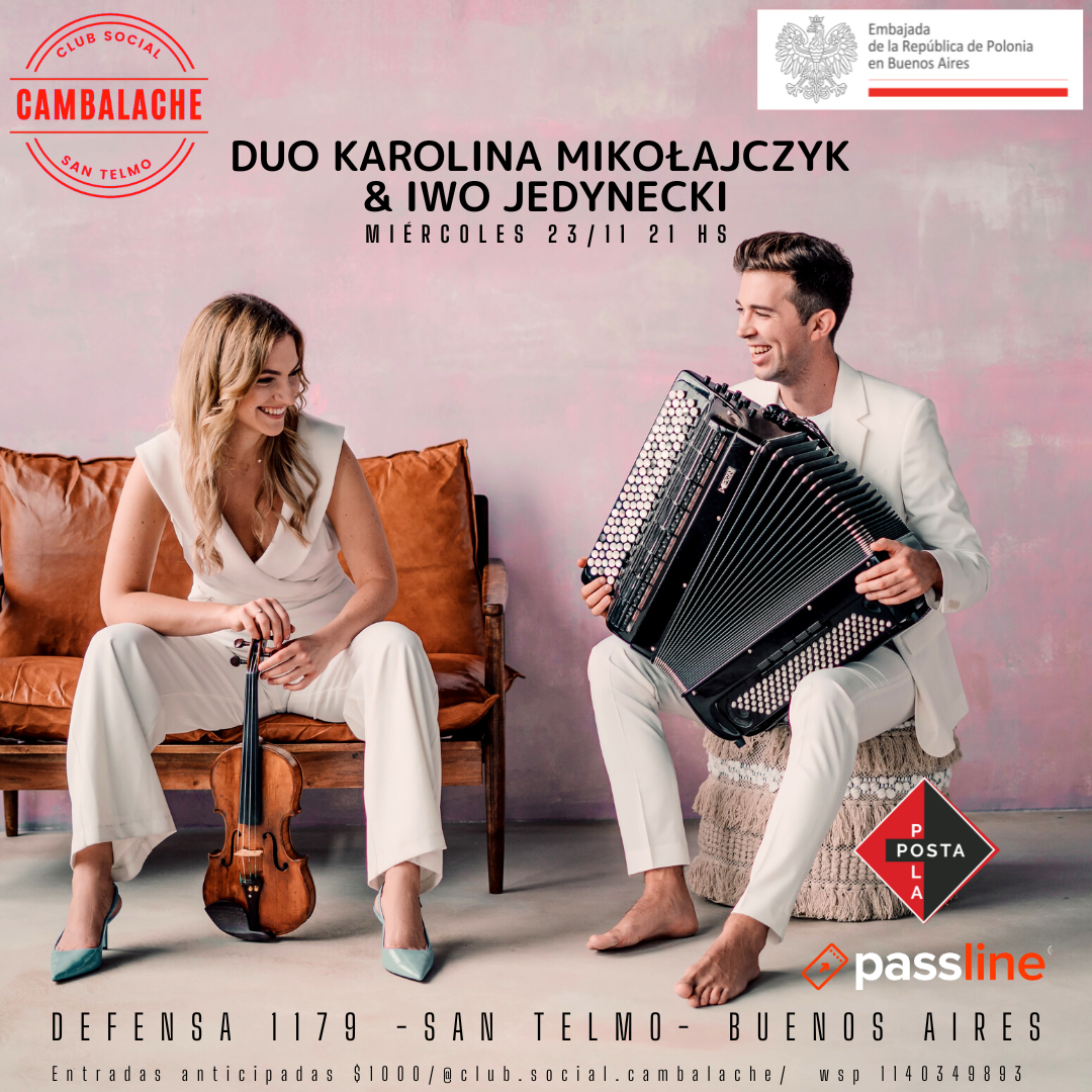Conciertos del dúo Karolina Mikołajczyk & Iwo Jedynecki